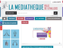 Tablet Screenshot of mediatheque.ville-levallois.fr